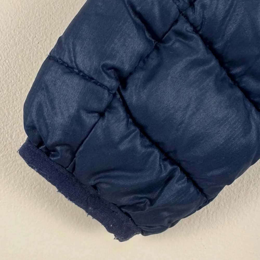 Primary Lightweight Puffer Jacket in Navy size 6-12M - Picture 3 of 3